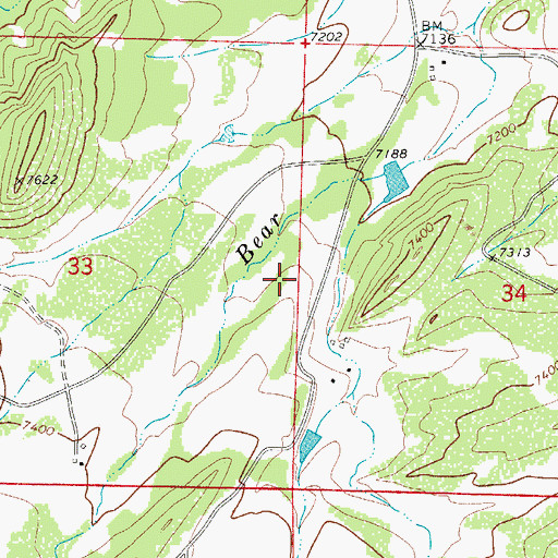 Topographic Map of Upper Bear Creek School, CO