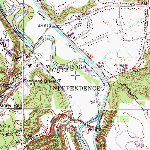 Topographic Map of Cuyahoga Valley National Recreation Area, OH