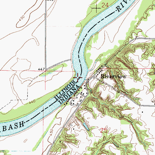 Topographic Map of Narrows Ferry (historical), IL