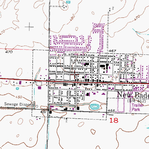 Topographic Map of Zion United Church of Christ, IL