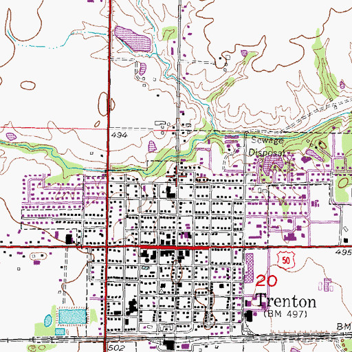 Topographic Map of Grace Community Baptist Church, IL