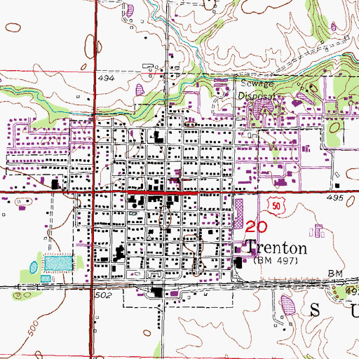 Topographic Map of Saint John United Church of Christ, IL