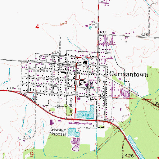 Topographic Map of Saint Boniface Church, IL