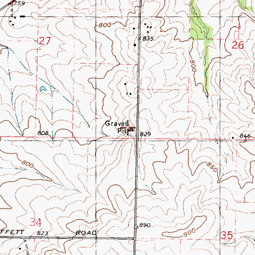 Topographic Map of Ed Truman Quarry, IL