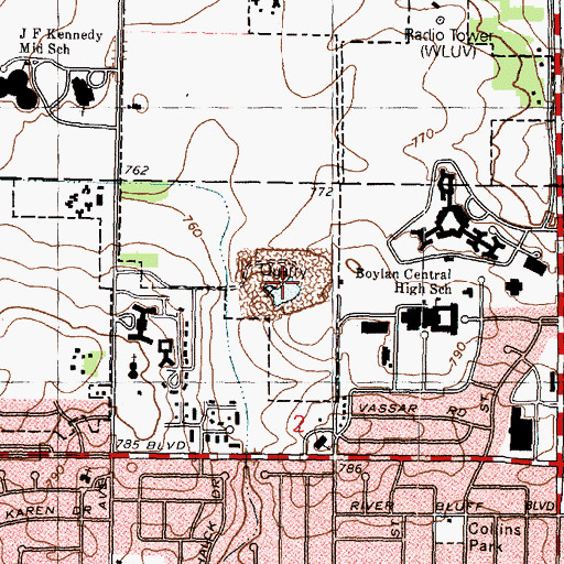 Topographic Map of Johns Quarry, IL