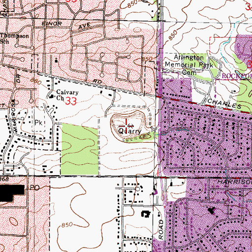 Topographic Map of Mulford Quarry Number 139, IL
