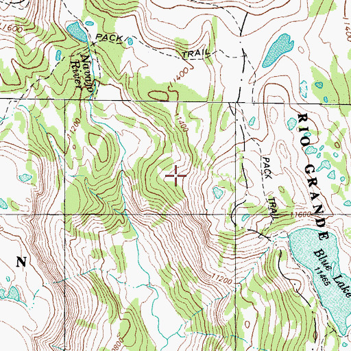 Topographic Map of South San Juan Wilderness, CO