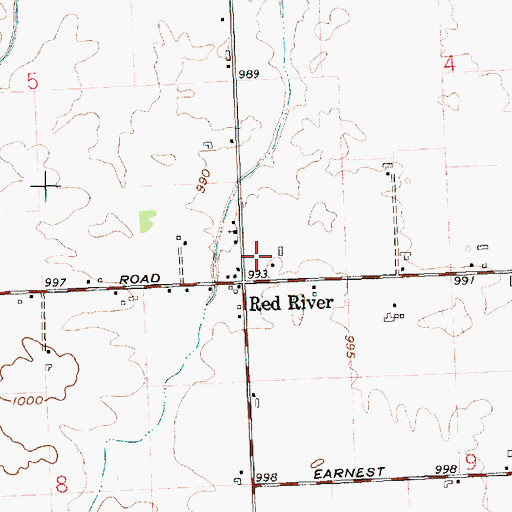 Topographic Map of Red River Post Office (historical), OH