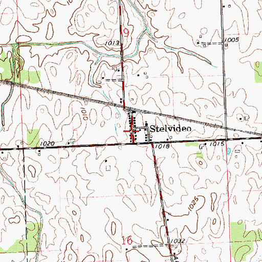 Topographic Map of Stelvideo Post Office (historical), OH