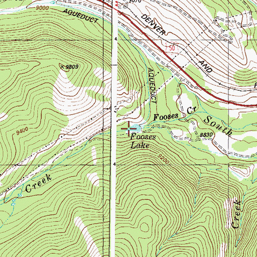 Topographic Map of Fooses Lake, CO
