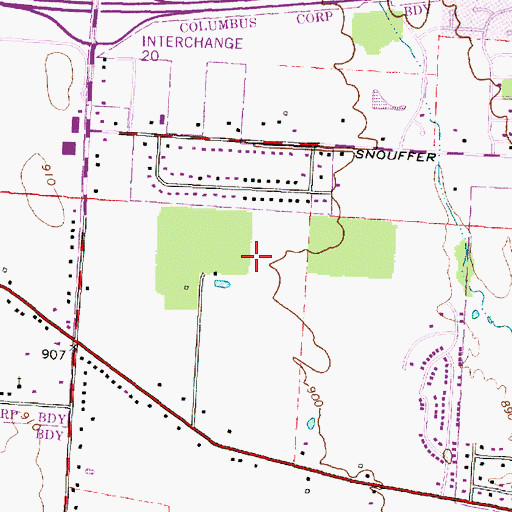 Topographic Map of Sawmill State Wildlife Education Area, OH