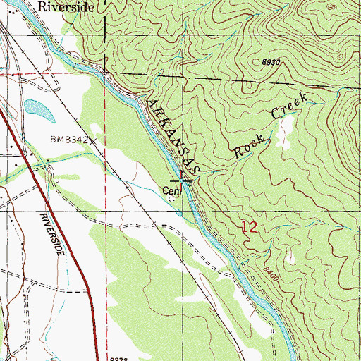 Topographic Map of Rock Creek, CO