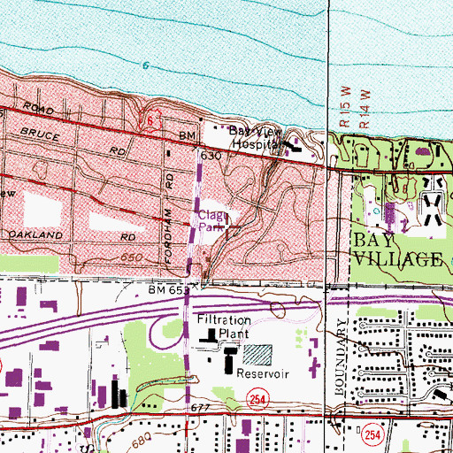 Topographic Map of Reese Park, OH