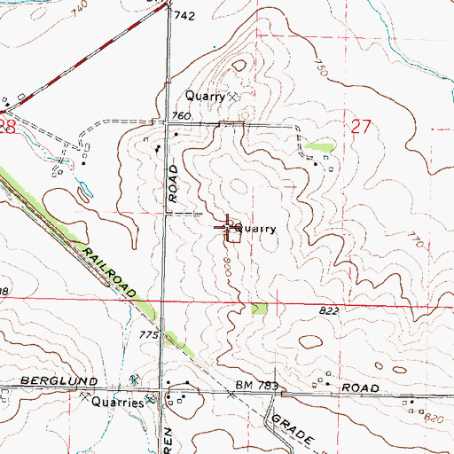 Topographic Map of Shiloh Quarry Number 125, IL