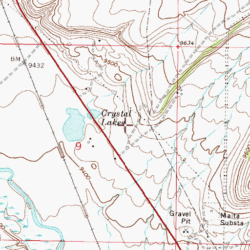 Topographic Map of Crystal Lakes Work Center, CO