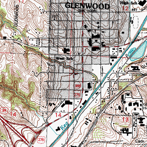 Topographic Map of First Church of the Nazarene, IA