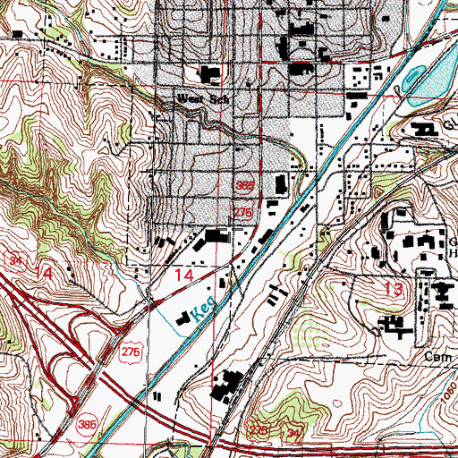 Topographic Map of Bible Baptist Church, IA