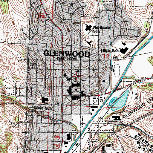Topographic Map of First Christian Church, IA