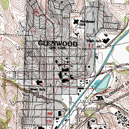 Topographic Map of First Congregational Church, IA