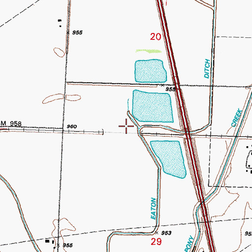 Topographic Map of PJ Wildlife Area, IA