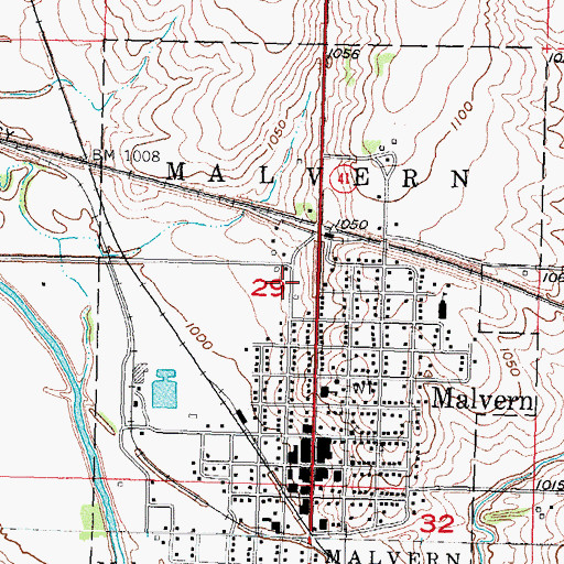 Topographic Map of Family Worship Center, IA