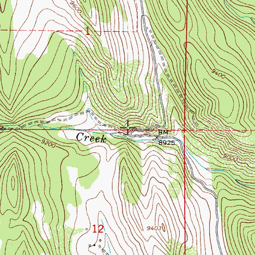 Topographic Map of Murray Creek, CO
