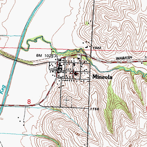 Topographic Map of Saint John Lutheran Church, IA