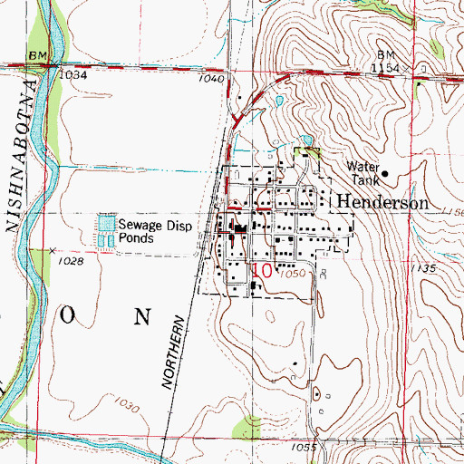 Topographic Map of United Methodist Church, IA