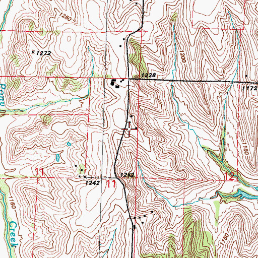 Topographic Map of Saint Boniface Cemetery, IA