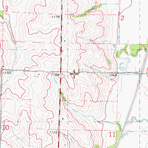 Topographic Map of Dasie Post Office (historical), IA
