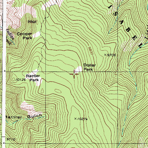 Topographic Map of Dollar Park, CO