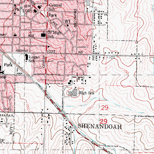 Topographic Map of Emmanuel Lutheran Church, IA