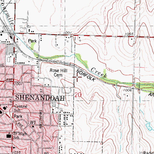 Topographic Map of Southwest Foot and Ankle Center, IA