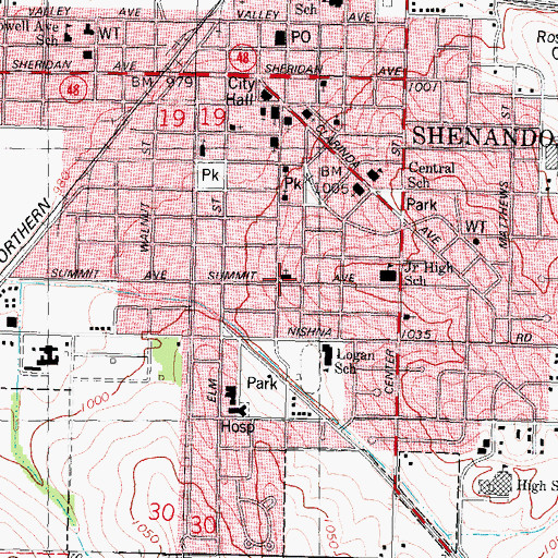 Topographic Map of Trinity Lutheran Church, IA