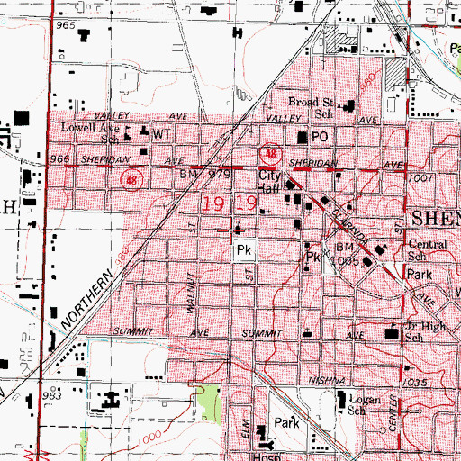 Topographic Map of Assembly of God Church, IA