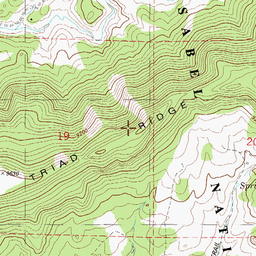 Topographic Map of Triad Ridge, CO