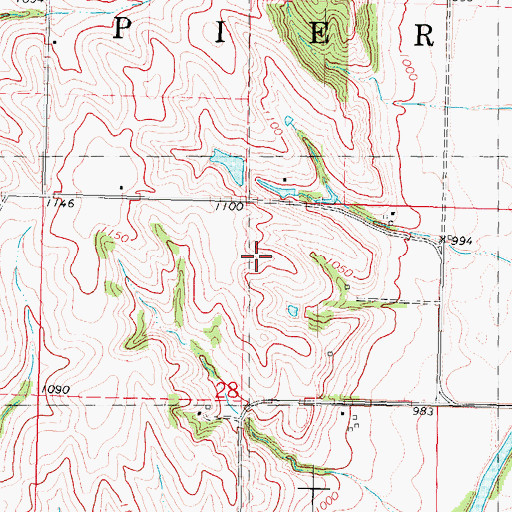 Topographic Map of Essex Golf and Recreation, IA