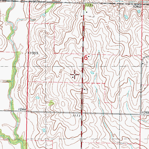 Topographic Map of Rose Hill Cemetery, IA