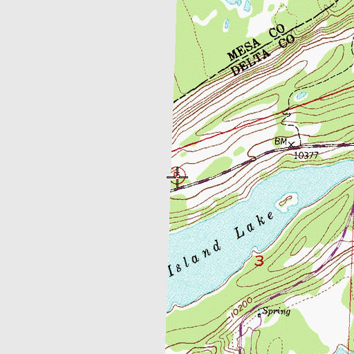 Topographic Map of Crag Crest Trail Parking, CO