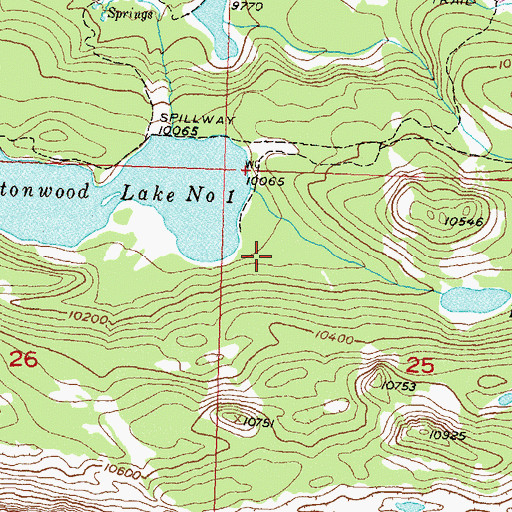 Topographic Map of Cottonwood Campground, CO