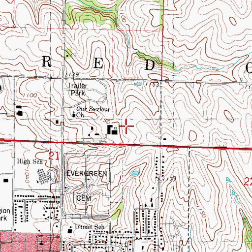 Topographic Map of Regency Retirement Residence, IA