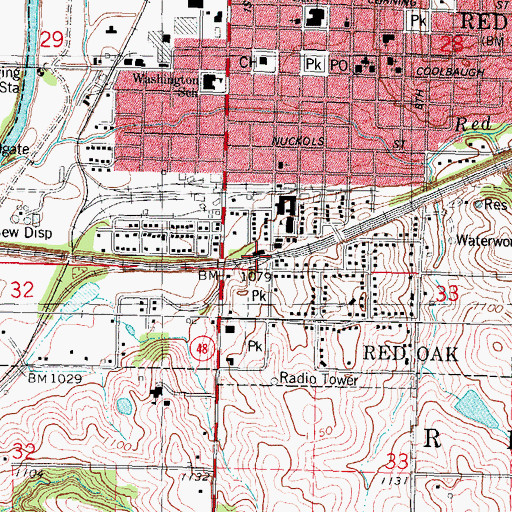 Topographic Map of Depot Museum, IA