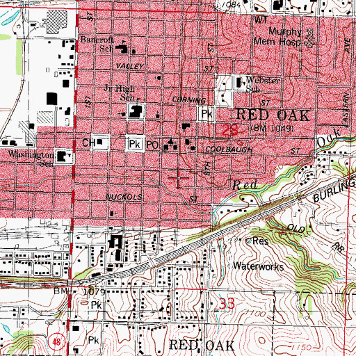 Topographic Map of Dutton Park, IA