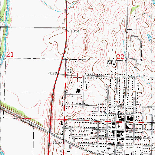 Topographic Map of Saint Josephs Catholic Church, IA