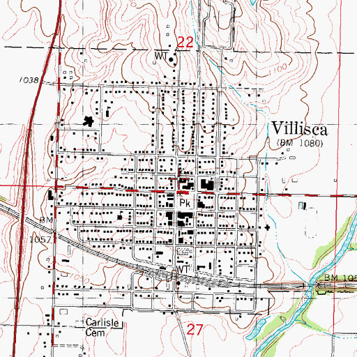 Topographic Map of United Methodist Church, IA