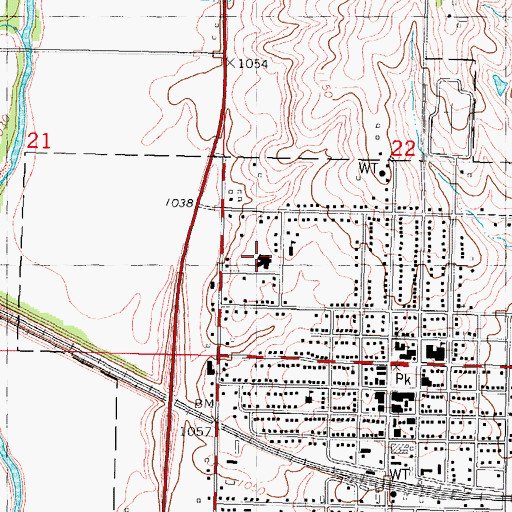Topographic Map of Villisca Good Samaritan Center, IA