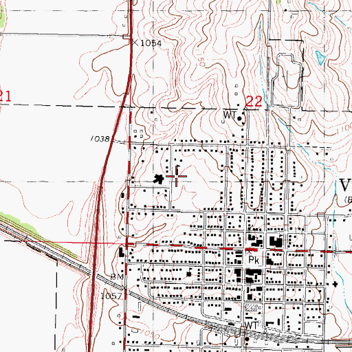 Topographic Map of Sylvia Enarson Elementary School, IA