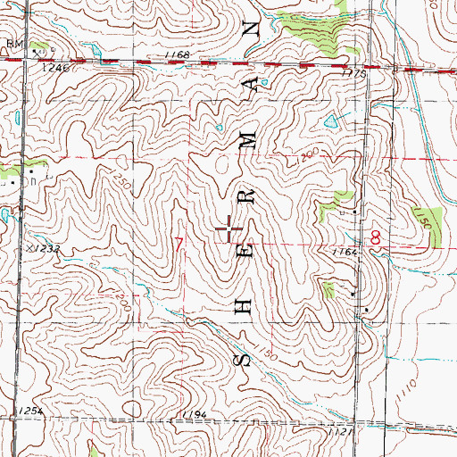 Topographic Map of Elliot Hillside Cemetery, IA