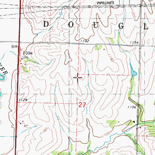 Topographic Map of Indian Burial Ground, IA