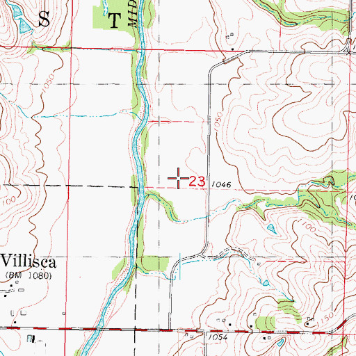 Topographic Map of Rosehill Cemetery, IA